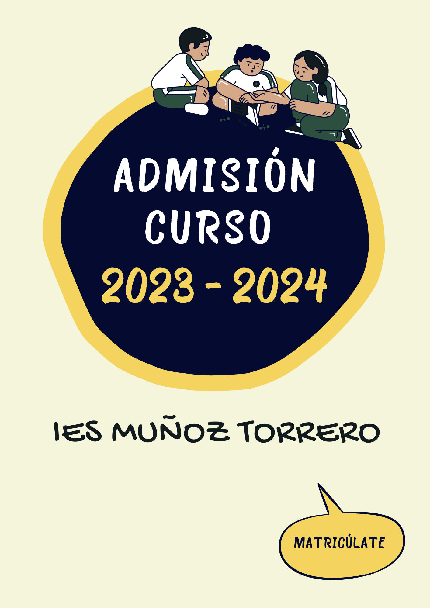 Beige Playful School Admission Flyer 1